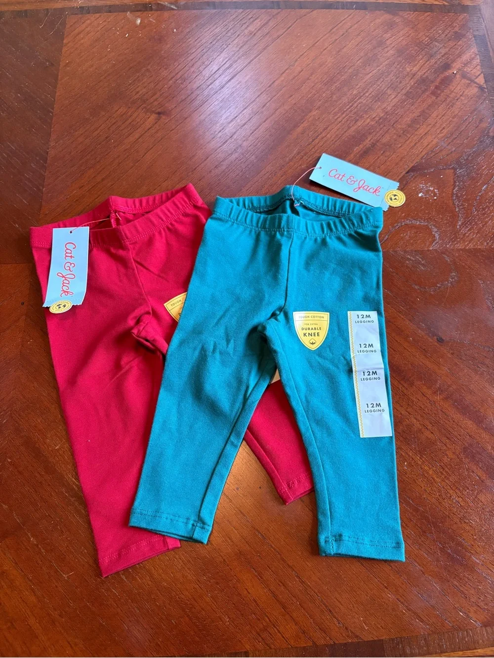 NWR wonder nation Girls Plaid Top with Red and Teal Leggings from Cat & Jack 12M